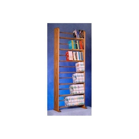 Wood Shed Wood Shed 705- Bookcase Solid Oak 7 Row Dowel Book Rack 705- Bookcase